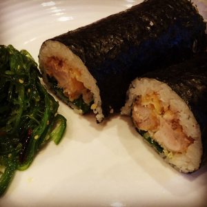 Copycat Mee's chicken schnitzel sushi