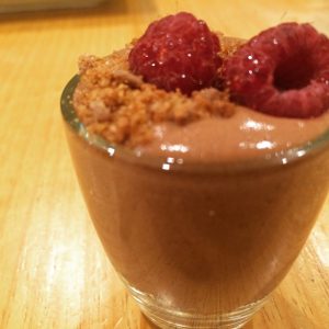 Raspberry chocolate mousse