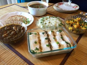 An Indian feast - I was suitably excited