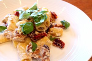 Chicken, fetta, basil pasta