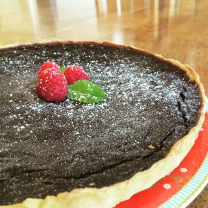 My dark ooeey gooey chocolate tart beauty