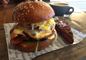 The Rueben Breakfast Burger