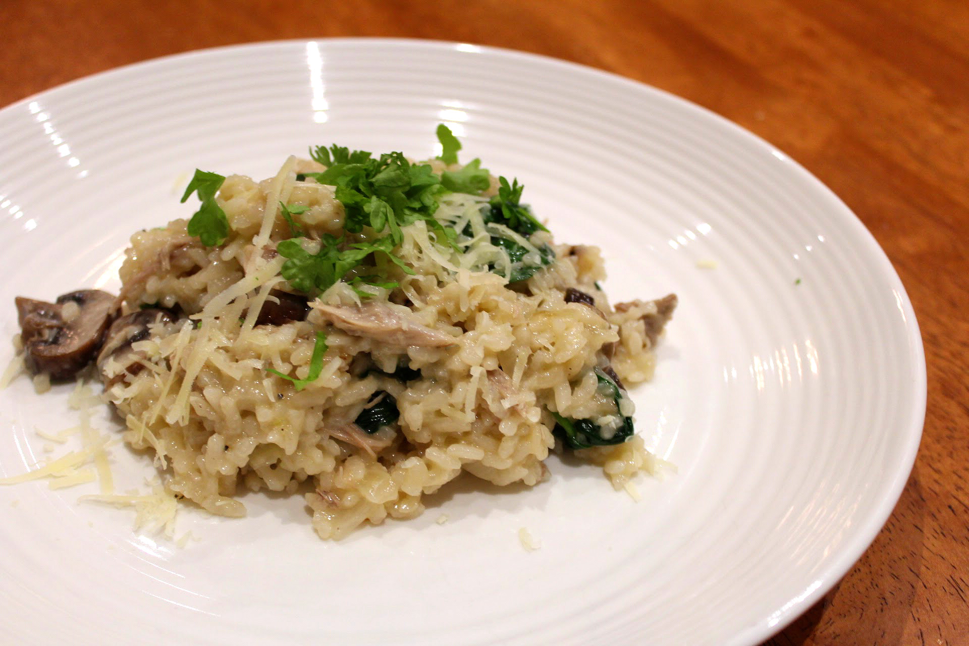 Duck series Duck and mushroom risotto Karen Really Likes Food