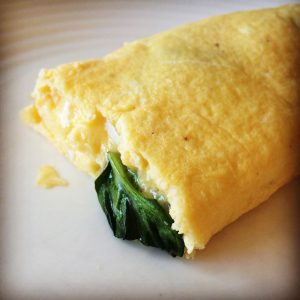 Spinach and Cheese French Omelette