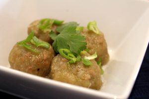 Pork and choko dumplings