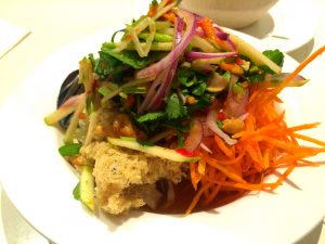 Fried Catfish Paw Paw Salad