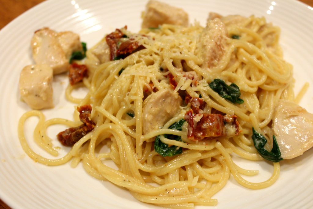 Chicken and Sundried Tomato Spaghetti Karen Really Likes Food